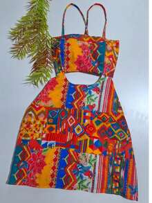 Women Dresses - 橘色 - 查看 3