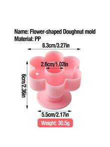 1套5件套可爱甜甜圈造型饼干模具，PP塑料材质，易脱模，儿童DIY饼干模具，包含心形、圆形、花朵、星星、菠萝图案，烘焙工具，甜甜圈镂空印章，适合情人节、婚礼、生日派对等场合 - 彩色 - 查看 14