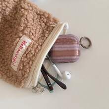 Minimalist Striped Earphone Case, Compatible With Apple 1/2/3/4/Pro/Pro2/Pro3, Lightweight Anti-Drop Earphone Protective Cover - Pink - View 4