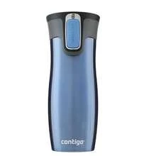 Contigo 不鏽鋼真空保溫旅行杯，自動密封防漏咖啡隨行杯，易清洗杯蓋，便攜式冷熱飲杯，適合戶外、辦公室、開車使用 - 淺藍色 - 查看 11