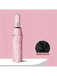 1把自动折叠伞，10根钢骨，190T伞面，防风设计，一键开合，便携旅行伞，塑料手柄，自动防风伞，女士适用，雨伞，强光防雨，高品质男女通用伞，通勤、旅行、日常使用的理想之选 - 成人礼品 - 多色 - 查看 13