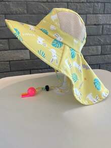 Mũ chống nắng mùa hè cho trẻ em, mũ tai bèo rộng vành thoáng khí bằng lưới, mũ choàng đi biển cho bé chống nắng. - mũ - Xem 4