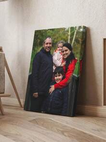 1pc Customized Photo Canvas Print, Couple Wall Art, Customize Your Photo, Customizable Wooden Framed Canvas Wall Art - Personalized Family Portrait & Action Shots, Printed, Suitable For Living Room, Bedroom Or Home Office Decor, Cozy Room Accent, Quality Reproduction, Framed Canvas Wall Art, Valentine's Day Gift, Wall Decor, Customized Canvas Painting - Multicolor 2 - View 3