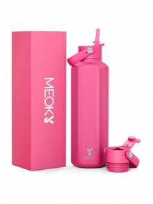 24oz Insulated Water Bottle With Dual Straw Lid, 24 Hours Cold Retention, Leak-Proof, Stainless Steel Vacuum Insulated Coffee Tumbler, Travel Mug, Double Wall Stainless Steel Sports Water Bottle, Suitable For Sports, Gym, Travel And School - Hot Pink - View 11