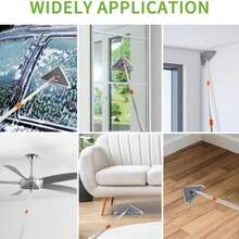 Wall Cleaner Mop With Adjustable Long Handle & 360° Rotating - Multi- Ceiling/Wall/ Suitable For Walls, Ceilings, Floors, Baseboard With 6 Replacement Pads, Extendable Pole, No Ladder/ Assembly - 6pcs - View 5