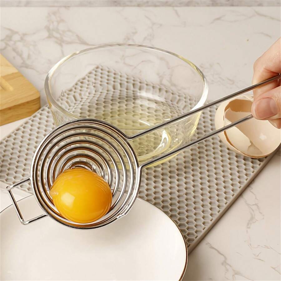 High Quality Stainless Steel Egg Yolk Separator - Easy Egg White And Yolk Separator With Perfect Egg Filtration Function - Convenient Kitchen Tool
