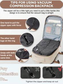 Floless 可折叠旅行笔记本电脑背包，符合航空公司规定，男女通用旅行包，可压缩旅行背包，14英寸笔记本电脑商务背包，防水大容量包 - 灰色 - 查看 10