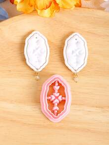 Geometric Flower Polymer Clay Cutter Kits, Boho Elegant Flower Shape Polymer Clay Cutters For DIY Earring Jewelry Making, High-Precision Plastic Crafting Molds Sets - Pink Clay Cutters - View 10