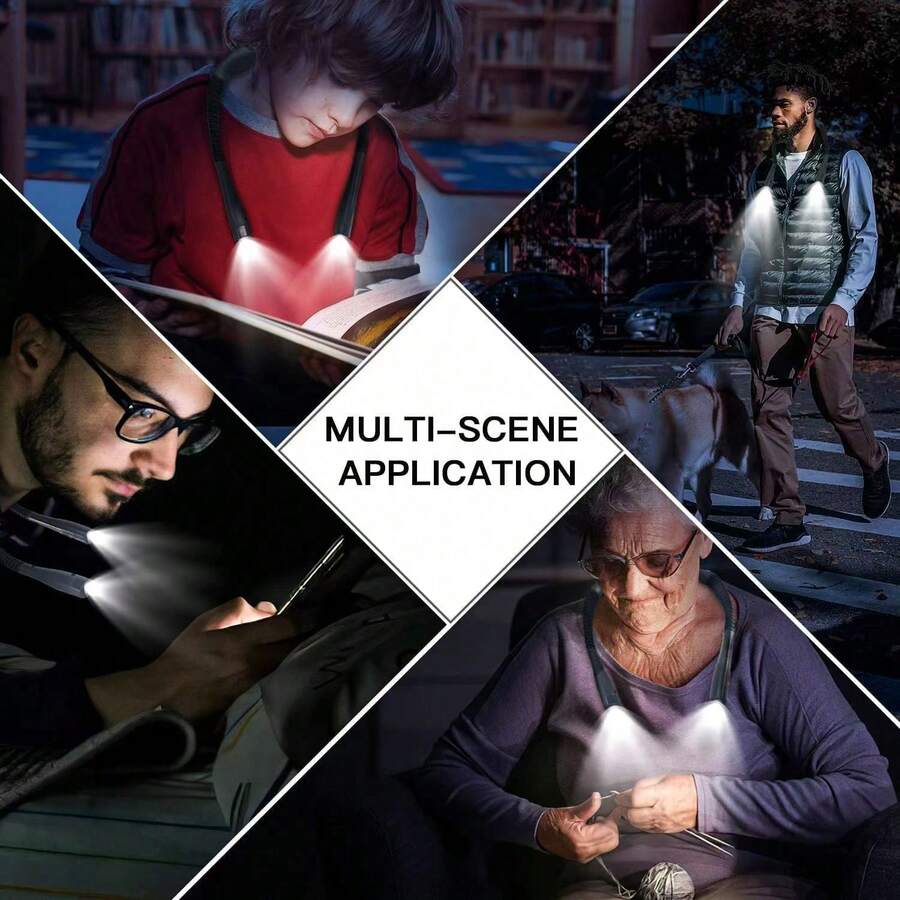 LED阅读灯，适合在床上阅读的台灯，亮度可调，3种颜色可选，可弯曲灯臂，三档亮度调节（低/中/高），三种色温切换（暖黄/暖白/冷白） - 多款式 - 查看 1