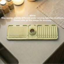 Silicone Sink Splash Guard, Featuring Slanted Water Diversion Design, Large Anti-Slip Faucet Base Protector Pad, Easy-To-Clean Drip Tray, Suitable For Kitchen Sink, Bathroom Vanity, Laundry Room, RV And More, Practical Home Essential And Bathroom Decor Accessory. - màu ngẫu nhiên - Xem 9