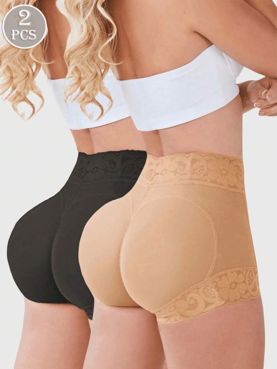 2pcs Women's Slimming Shapewear Panties, Tighten Waist, Lift Buttocks, Suitable For Various Occasions - Multicolor - View 1