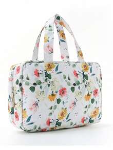 1件复古花纹挂钩手提可折叠大容量化妆包洗漱收纳袋防水化妆包便携式化妆包四层洗漱包旅行必备邮轮必备宿舍必备洗漱包旅行洗漱包洗脸袋淋浴袋女士防水收纳袋女士旅行必备邮轮必备度假必备旅行用品 - 彩色 - 查看 6