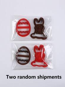 2pcs Easter Cookie Cutters, Rabbit And Egg Shaped Baking Molds, Baking Tools For Easter Holiday Baking - Multicolor - View 11