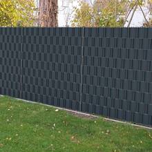 10 Rigid PVC Privacy Screen Strips, Windproof, Double Wire Fence For Garden Or Balcony. - Dark Grey - View 4