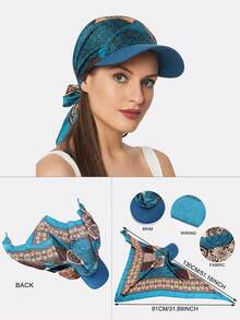 1pc Women Lace Trim Headscarf With Ribbons, Headband Headwrap, Chemo Cap, Suitable For Daily Use - Lace - View 6