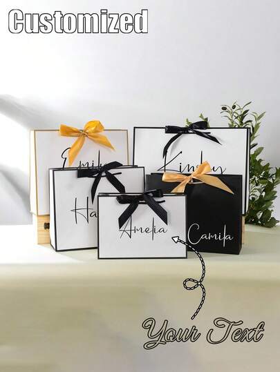 Customized Bride Bridesmaid Gift Bags, Elegant Wedding Gift Bags, Bachelorette Party Gift Bags, Ribbon Drawstring Gift Bags, Bridal Shower Gift Bags, Customizable With Personalized Text Or Names, Available In Multiple Colors And Sizes, High-Quality Custom Design, Fashionable And Exquisite, Strong Visual Appeal, Multi-Purpose, Unique Gifts For Men And Women, Bride And Bridesmaid Gifts, Bridal Gifts, Valentine's Day Gifts, Mother's Day Gifts, Birthday Gifts