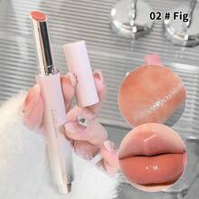 亮泽固体唇膏/润唇膏，滋润保湿，高显色度，持久不脱色，按压式设计，适合女性化妆、个性妆容、美妆创作、上学、旅行、婚礼、角色扮演、情人节礼物、圣诞节等场合。 - 無味 - 查看 15