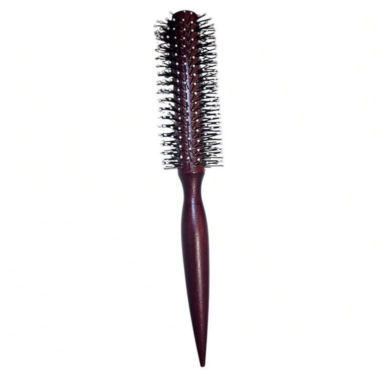 Hair Styling Brush With Wooden Handle 23mm - 棕色 - 查看 3