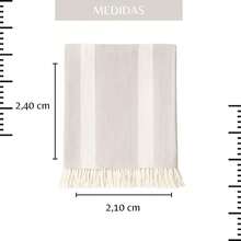 Decorative Throw Blanket In Fine Cotton - Comfortable Touch 2.50m X 2.20m - 沙 - 查看 10