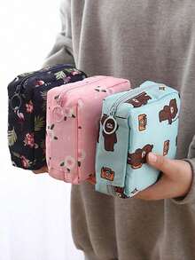 Sanitary Pad Storage Bag, Portable Makeup Lipstick Pouch, Waterproof Menstrual Pad Bag, Coin Purse, For Storing Sanitary Pads, Cosmetics, Suitable For Travel And Daily Use - Multicolor - View 3