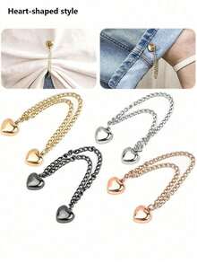 Bộ 2/4 kẹp từ đa năng, kẹp khăn từ mạnh mẽ mới có dây xích, kẹp áo sơ mi, phụ kiện thời trang để siết chặt gấu áo thun, cổ áo và ống quần, trang trí Halloween. - Nhiều màu - Xem 6