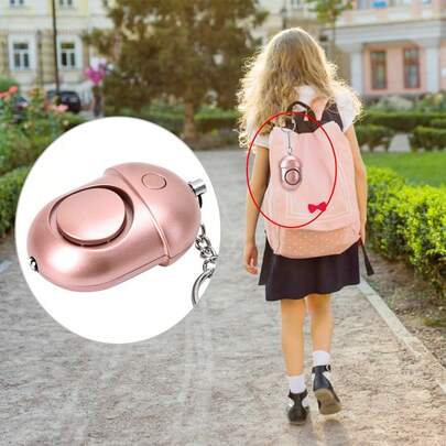 Alarma tipo medio tirón, de apariencia compacta, con luz LED blanca, segura para uso nocturno, para mujeres.