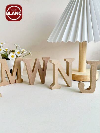 1 pieza Letrero de mesa decorativo de madera natural con alfabeto inglés DIY, se puede colocar sobre la mesa, para bodas, fiestas, decoración del hogar, mejor regalo