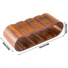 Wooden Wine Rack 8 Bottle Holder Wood Wooden Stackable Storage Display Shelf - Brown - View 10