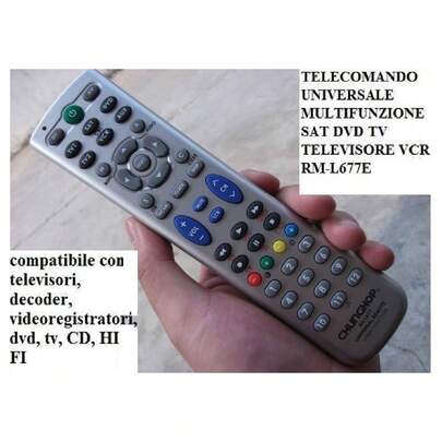 OISE ART STORE Telecomando Universale 6in1 Per Televisore Tv Dvb-t Digitale Terrestre Sat L677e -