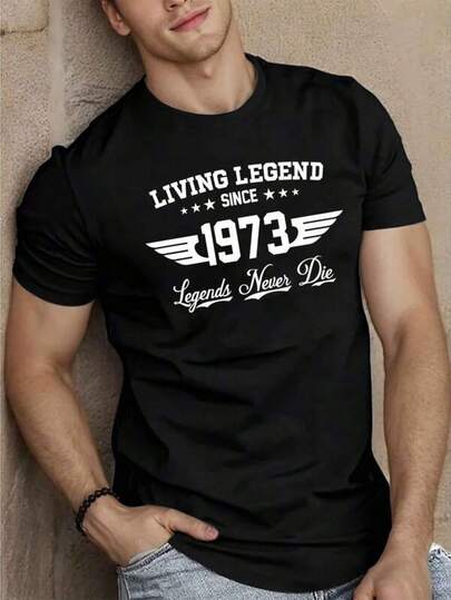 Skjortor för män Manfinity Homme Herr Bokstavstryck Rund Hals Kortärmad Casual Slim Fit T-shirt T-shirts för män T-shirts Casual Herr Casual Tryck Rund Hals Kortärmad T-shirt Herr Dam T-shirt Tryckt T-shirt