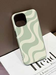 Wave Ripples 1pc Glossy Artistic Water Wave Pattern 2-In-1 Protective Hard Phone Case Compatible With Samsung/ 11/12/13/14/15/16/17 Pro Max - Multicolor - View 2