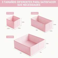 Juego de 10 Organizadores para Cajones,Separadores Plegables para Armarios para Organizar Ropa Interior,Calcetines,Corbatas,Bufandas y Mucho Más (Rosa) - Rosa - Ver 2