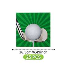 Golf Themed Disposable Plate, Napkin, Cup Set, Plates, Napkins And Cups Party Supplies, Serves 8 Guests, Disposable Paper Plates Party Tableware Suitable For Birthday, Wedding, Theme Party, Family Picnic - Multicolor - View 7