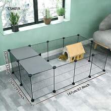 Easy Assembly Hamster Fence, Freely Assembled Small Animal Cage, Rabbit Fence, Indoor Home Use - Multicolor - View 1