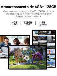 Qetupa Android 15 Pad5 平板电脑，4GB RAM+128GB ROM，10.1 英寸八核 2.0GHz 处理器，FHD(1200x800) IPS 触摸屏，5MP 前置摄像头和 13MP 后置摄像头，6000mAh 电池，802.11ac WIFI5，蓝牙 5.2，GPS，支持阅读和游戏。 - 灰色 - 查看 6