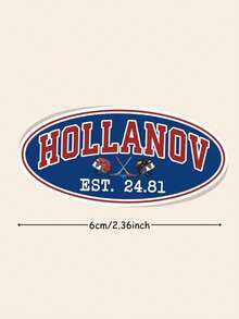 Nhãn dán khúc côn cầu HOLLANOV EST. 24.81", hình dán thể thao thẩm mỹ, hình mũ bảo hiểm và gậy khúc côn cầu, thích hợp cho máy tính xách tay và bình nước. - Nhiều màu - Xem 8