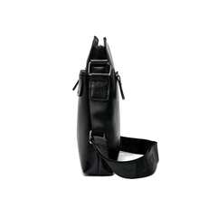 Men's Business Casual Backpack, One Shoulder Messenger Bag, PU Leather Briefcase Backpack, Large Capacity Multi-Compartment - Black - View 7