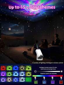 New Starry Sky Projection Lamp, Dreamlike Starlight Night Light, High-End Bedroom Atmosphere Lamp - White - View 4