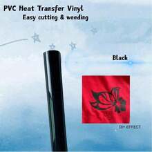 1 Roll, PVC Heat Transfer Vinyl Material, Size 30.5x60cm/30.5x102cm, Iron-On DIY, Suitable For T-Shirts, Easy To Cut And Smooth Surface, Embroidery Patch Iron-On Heat Transfer Patch, Applicable For Jackets, Clothing, Backpacks, Jeans, T-Shirts, Etc. - Multicolor - View 169