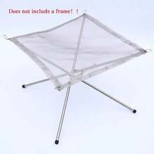 1pc Stainless Steel Folding Campfire Rack, Portable Camping Fire Pit, Suitable For Camping, Hiking, Backpacking, Camping Charcoal Heater, Yard Party, Garden, Backyard Gathering, Portable Camping Stove - Silver - View 11