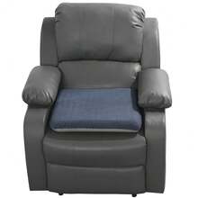 HOMBYS Tufted Furry Recliner Seat Cushion For Elderly Foam Curved Edge Large Square Seat Cushion For Recliner Chair, Floor Pillow, Office Chair, Car, No Pressure On Thighs(Grey, 20 * 18 * 3in) - Grey - View 8