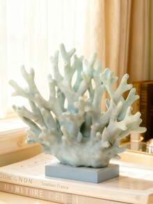 1 pièce Décoration de corail en résine blanche minimaliste de style nordique - Ornement de bureau de style océanique, convient pour la décoration de la chambre, du salon, de la bibliothèque | Décoration d'intérieur à la mode pour créer une ambiance chaleureuse - Multicolore - Voir 5