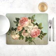 Pimpernel Antique Roses Placemats Set Of 6 - Multicoloured - View 5