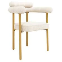 Matstolar - Beige + Guld + Metall - Visa 6