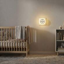 Đèn ngủ LED trắng ấm 0.5W với cảm biến thông minh, màu vàng ấm 2700K, thích hợp cho hành lang, phòng ngủ, phòng trẻ em, nhà bếp, cầu thang, thiết kế hình mặt cười (Lưu ý: Đèn ngủ này chỉ bật khi ánh sáng xung quanh đủ tối) - Phích cắm loại C của EU (220-240V) - Xem 9