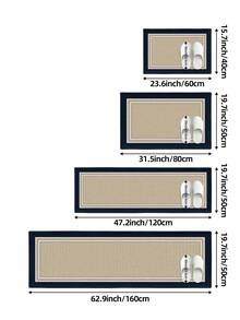 Thảm trải sàn dài kiểu dáng tối giản hiện đại, thảm lót sàn nhà bếp viền tương phản sang trọng, phù hợp cho phòng tắm, nhà bếp, ngoài trời, trong nhà, hành lang, phòng ngủ, phòng khách, có thể giặt máy. - A - Xem 2