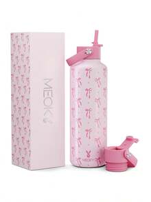 24oz Insulated Water Bottle With Dual Straw Lid, 24 Hours Cold Retention, Leak-Proof, Stainless Steel Vacuum Insulated Coffee Tumbler, Travel Mug, Double Wall Stainless Steel Sports Water Bottle, Suitable For Sports, Gym, Travel And School - Pink - View 11