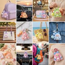 紫色、黄色、粉色毛绒潜水员钥匙扣一件，情人节礼物 - 彩色 - 查看 2