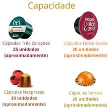 Transparent Acrylic Coffee Capsule Holder Organizer - Transparente - Ver 5