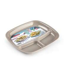 OISE ART STORE Vassoio Trio In Plastica Riutilizzabile Piatto Ideale Per Aperitivi Feste 140621a - - Multicolore - Visualizzare 3